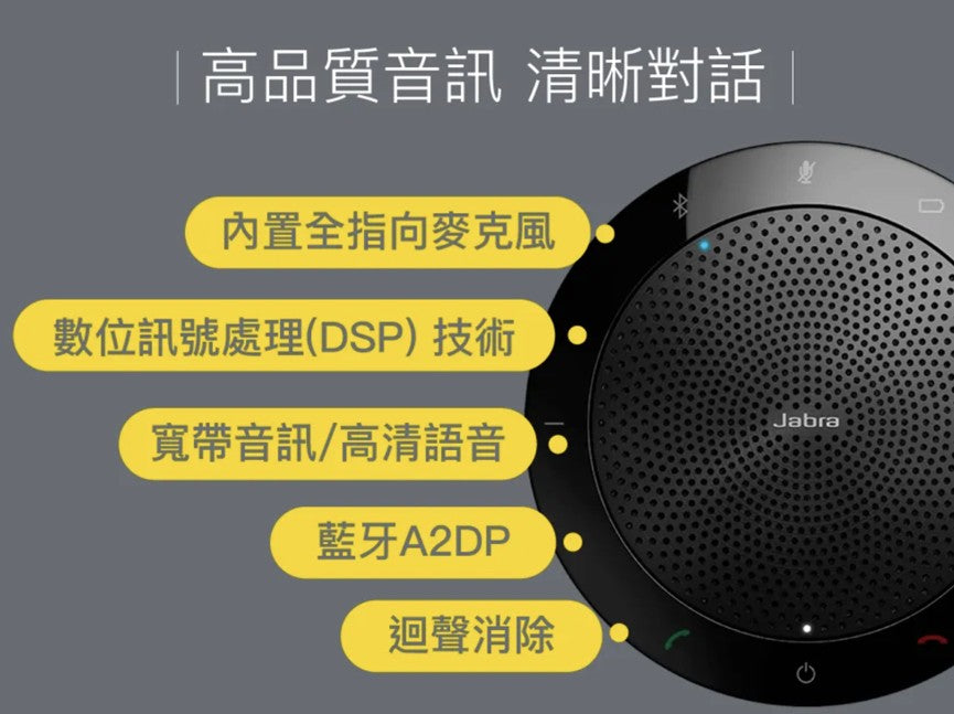 Jabra SPEAK 510+ 全指向會議電話揚聲器(附藍牙接收器)