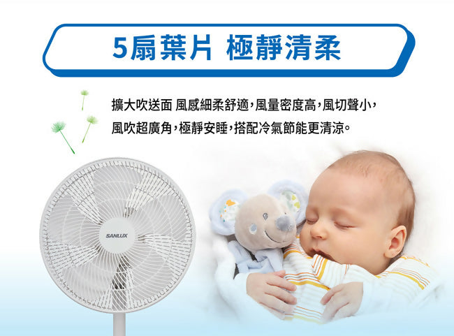 SANLUX台灣三洋14吋微電腦自然風立扇 EF-T14AJ
