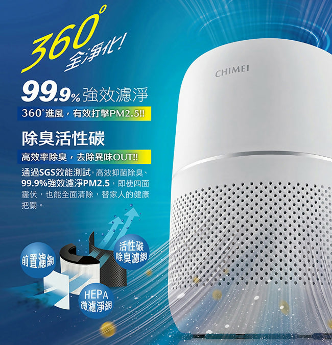 CHIMEI奇美360度全淨化DC省電空氣清淨機 AP-03SRC1