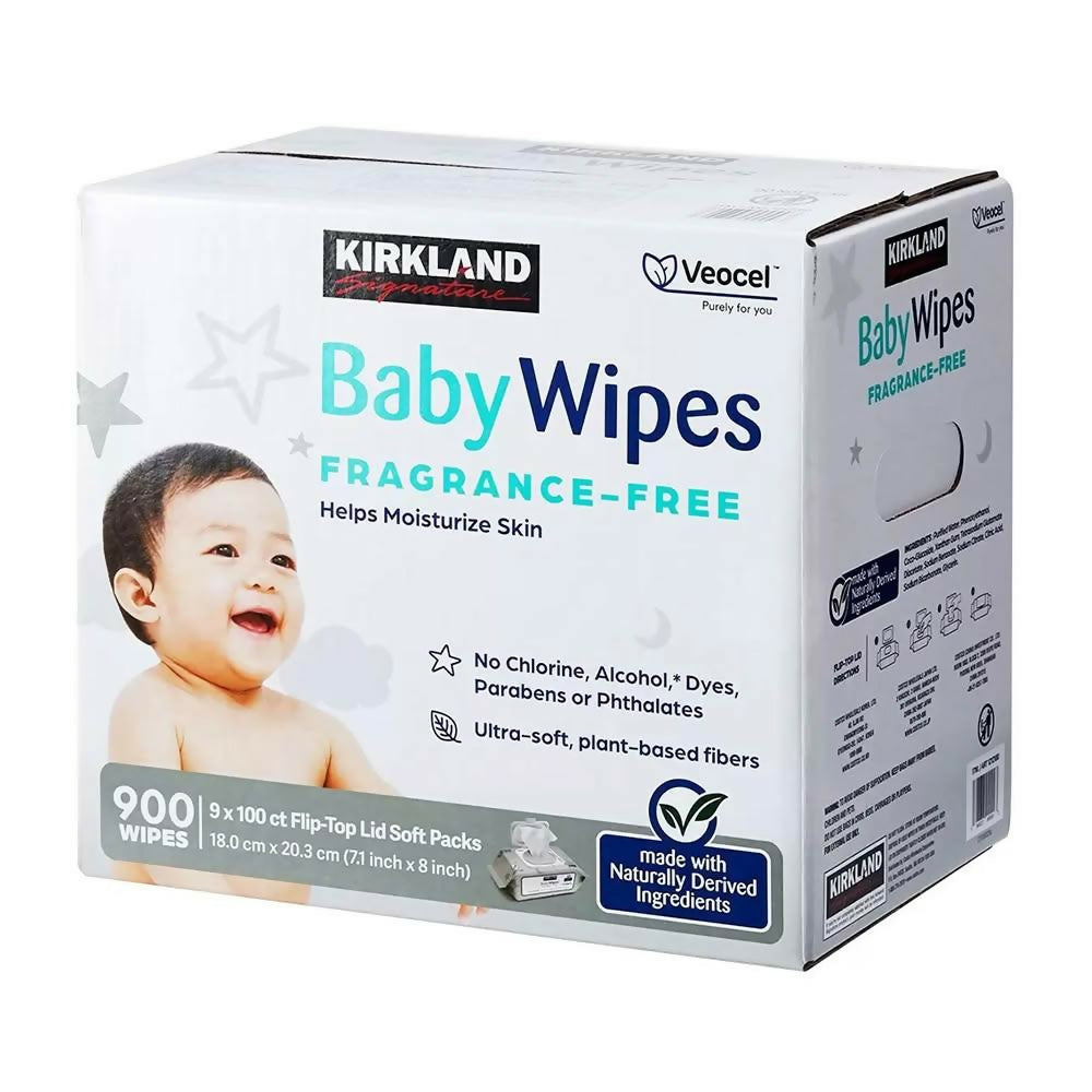 【Kirkland Signature 科克蘭】柔軟無香精嬰兒濕巾 100張x9包/箱