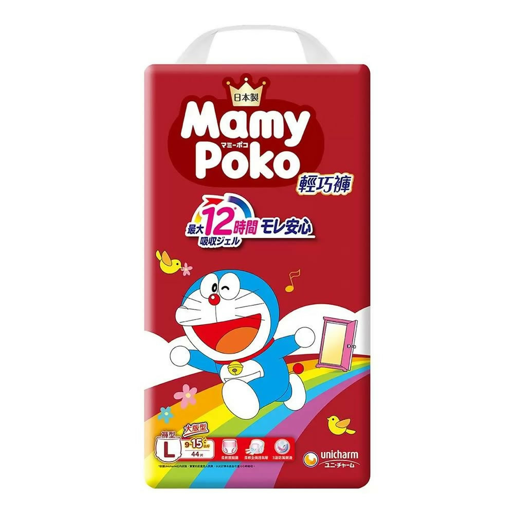 【滿意寶寶】 哆啦A夢輕巧褲 日本境內版 L號 44片*4包/箱
