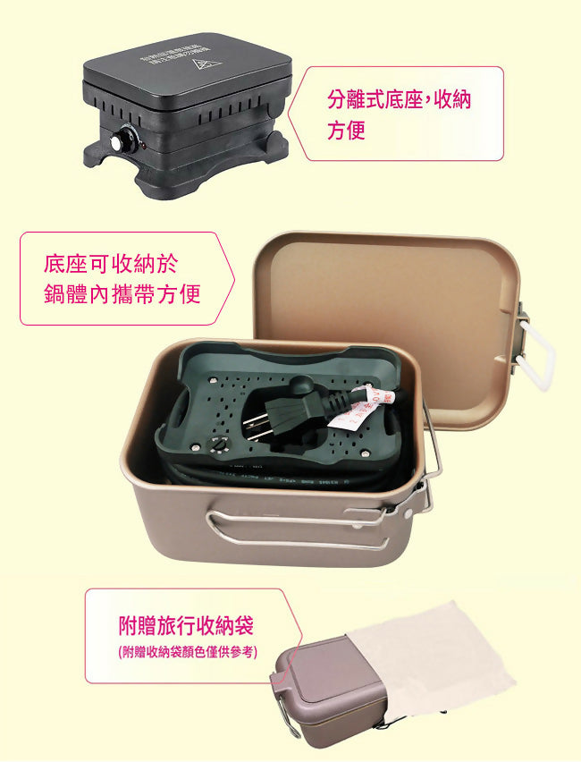 SANLUX台灣三洋雙電壓多功能旅行鍋 EC-15DTC