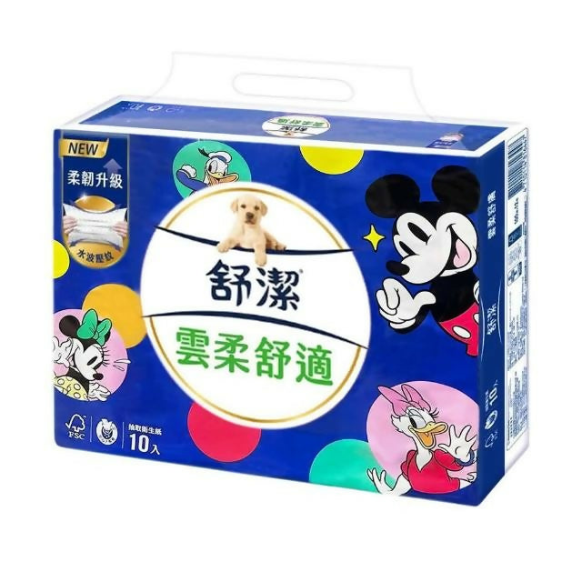 【Kleenex舒潔】 雲柔舒適迪士尼限定版抽取衛生紙 100抽x10包x8串/箱