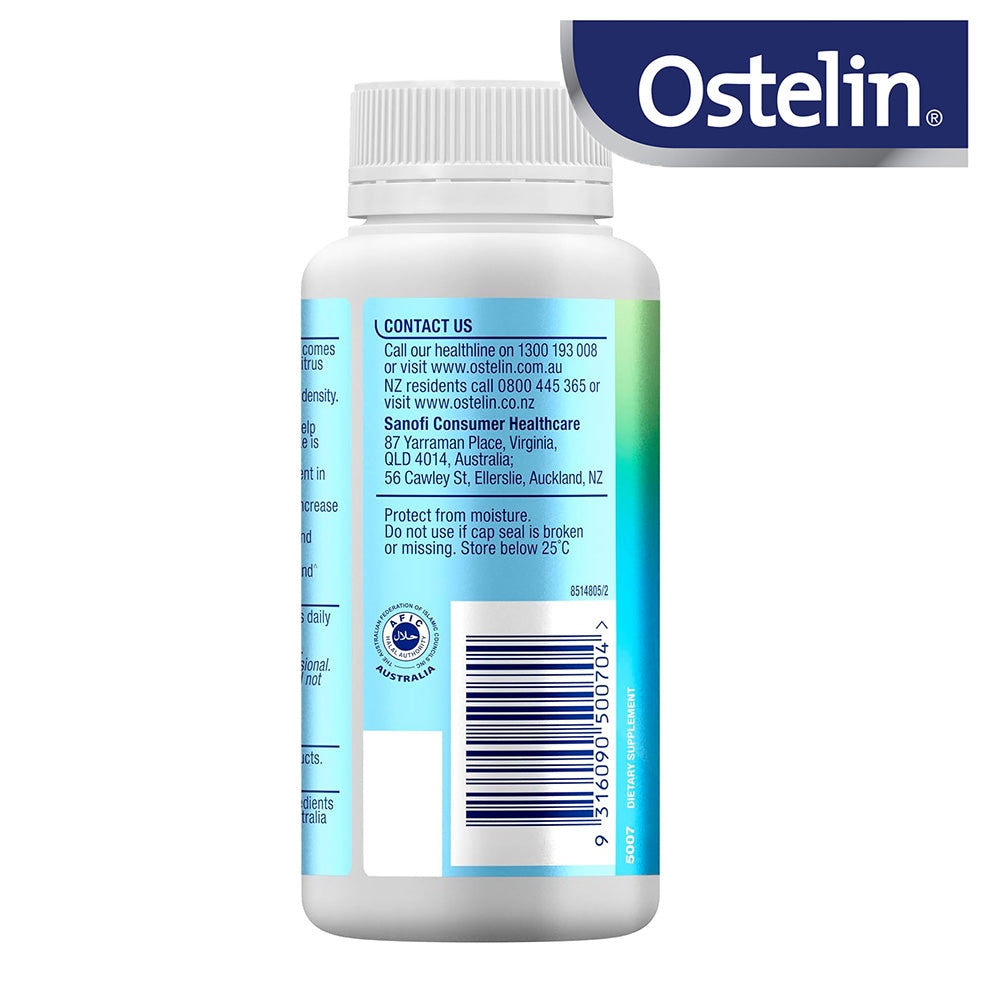【Ostelin 奥斯特林】成人鈣＋維生素 D3 柑橘味 咀嚼片 60 片（不含乳糖、國際航空 版）