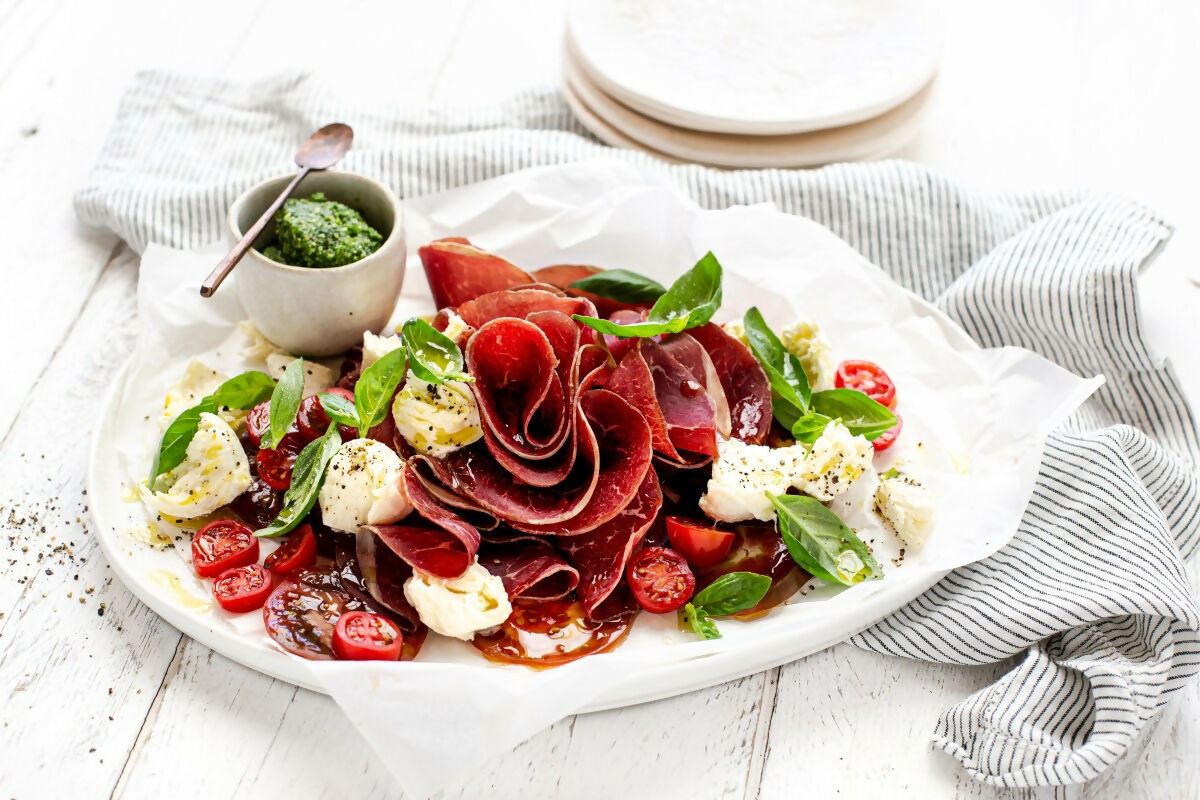台灣在地生產【Bresaola】義式熟成風乾牛臀肉生火腿《切片真空小包裝》55g