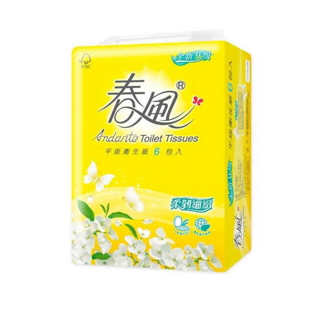 【春風】 平版衛生紙 300張x6包/串
