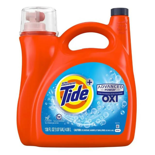 【Tide 汰漬】OXI亮白護色洗衣精4.08公升+春風一秒抽取式廚房紙巾60抽*1包