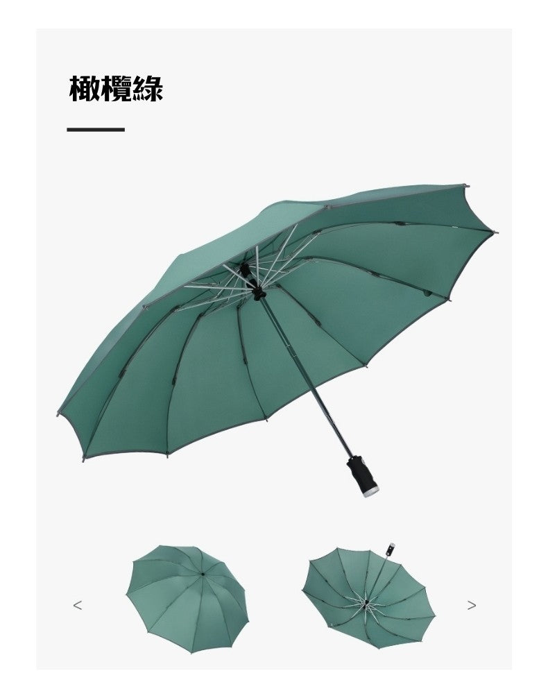 🚚預購🚚【一留好物】LED燈自動式反向傘（LED手柄⎪全自動傘柄⎪反向設計）