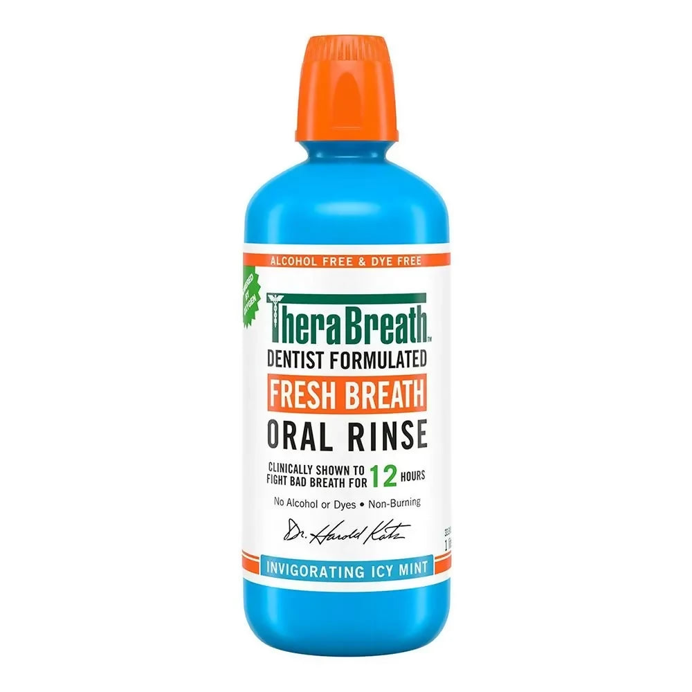 【TheraBreath 凱斯博士】漱口水冰涼薄荷1000ml x1瓶(送好禮_贈品隨機出貨)