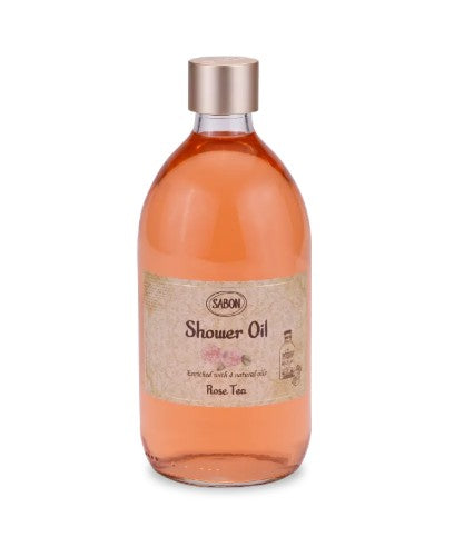 SABON 玫瑰茶語沐浴油500ML (附壓頭)