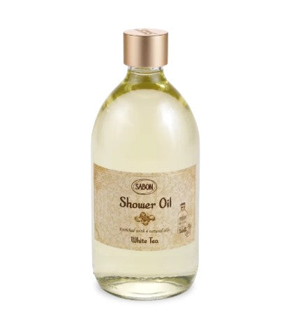 SABON 白茶沐浴油500ML (附壓頭)