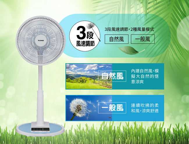 SANLUX台灣三洋12吋微電腦自然風遙控立扇(藍色) EF-T12AJ1