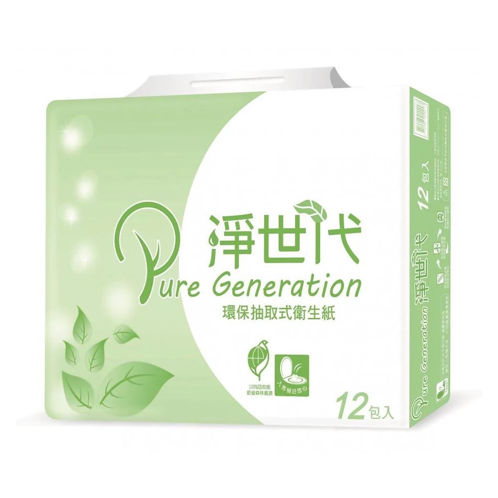 【春風】淨世代 環保抽取式衛生紙100抽*12包*6串/箱