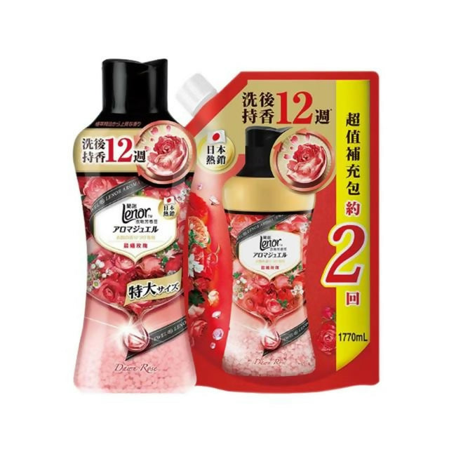 【P&G】衣物芳香豆晨曦玫瑰885毫升+1770毫升補充包(送好禮_贈品隨機出貨)