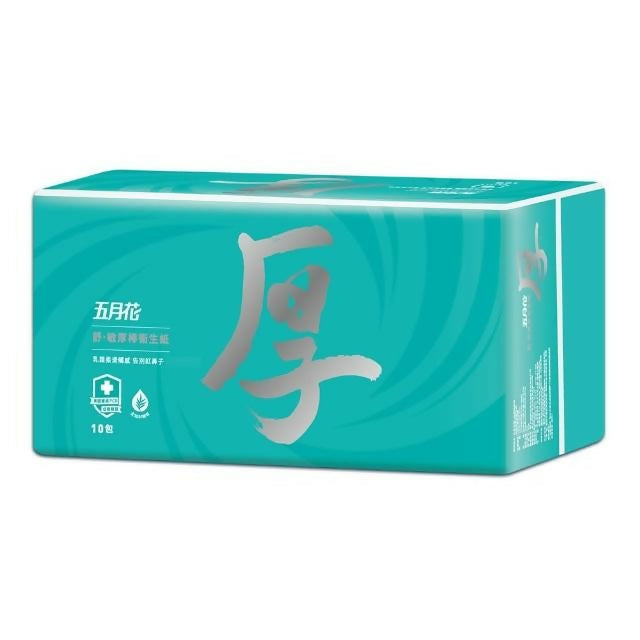 【MAY FLOWER 五月花】舒敏厚棒抽取式衛生紙 86抽x10包/串