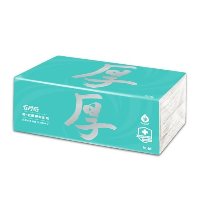 【MAY FLOWER 五月花】舒敏厚棒抽取式衛生紙 86抽x10包/串