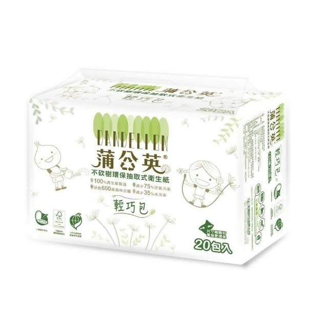 【蒲公英】環保抽取式輕巧包衛生紙 120抽*20包*6串/箱