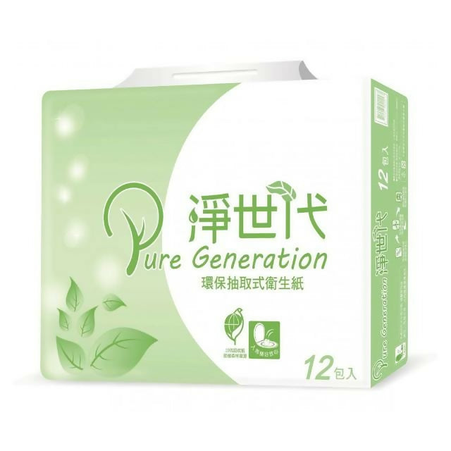 【春風】淨世代 環保抽取式衛生紙100抽*12包*6串/箱