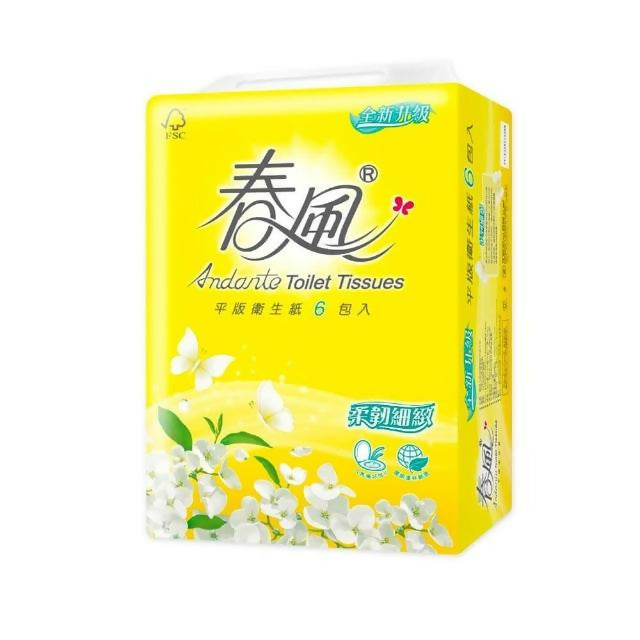 【春風】平版衛生紙 300張*6包*6串/箱