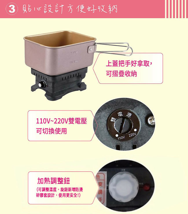 SANLUX台灣三洋雙電壓多功能旅行鍋 EC-15DTC