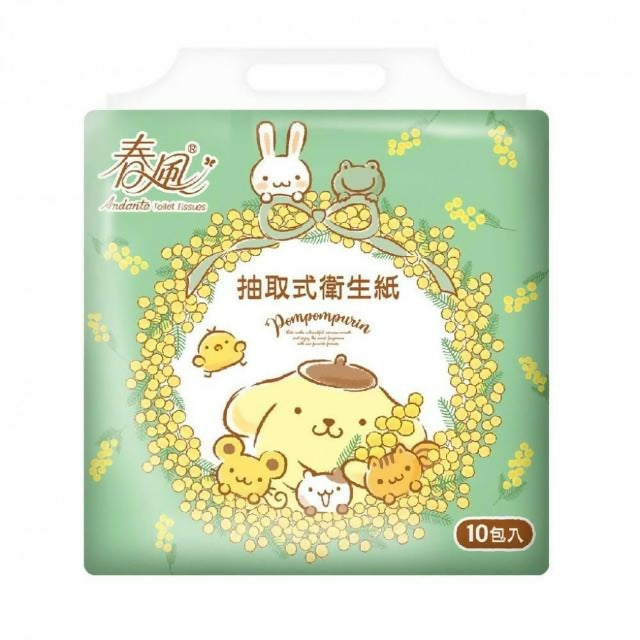 【春風】布丁狗抽取式衛生紙100抽x10包x2串