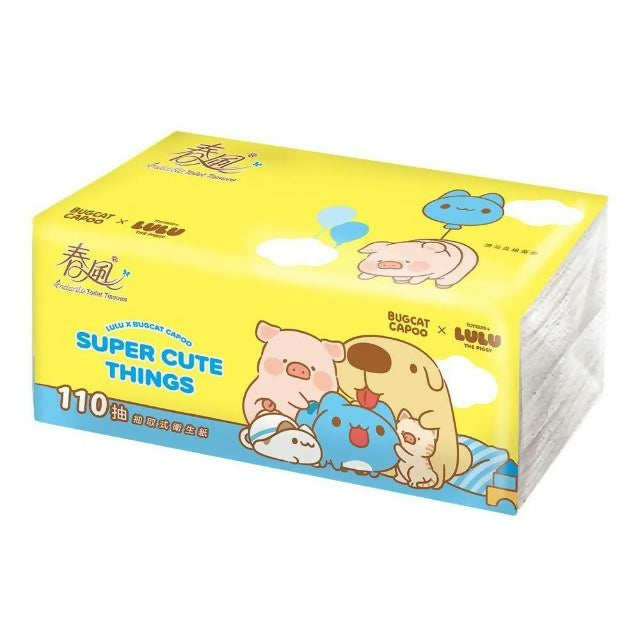 【春風】(LULU X BUGCAT CAPOO)抽取式衛生紙 110抽*10包*7串/箱