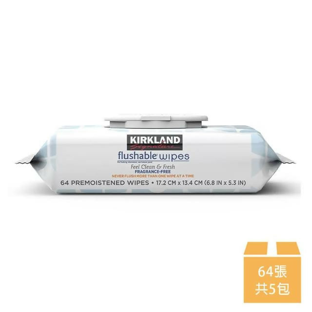 【Kirkland Signature 科克蘭 】 濕式衛生紙 64張 x 5包