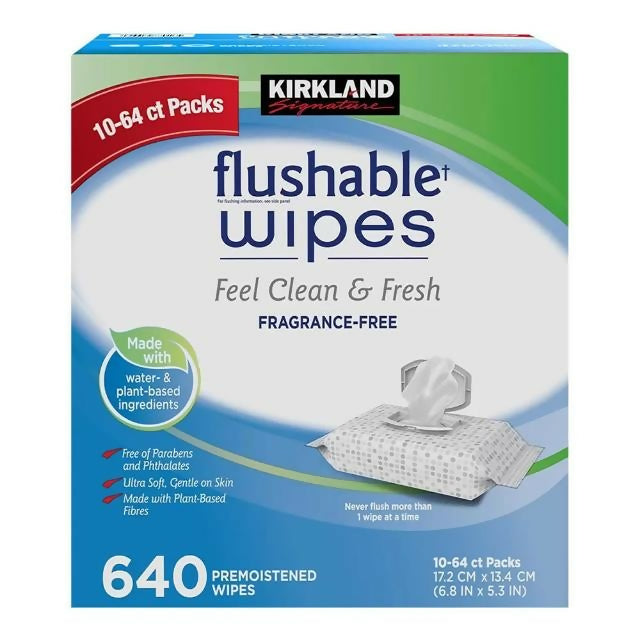 【Kirkland Signature 科克蘭 】濕式衛生紙 64張 x 10包/箱