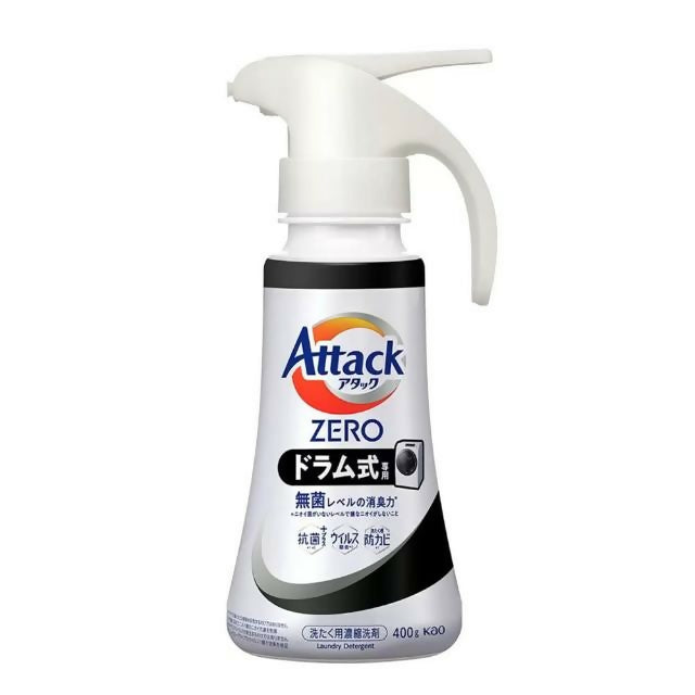 【一匙靈】 Attack ZERO 超濃縮噴槍型洗衣凝露 滾筒型專用 400公克 + 補充包 2100公克