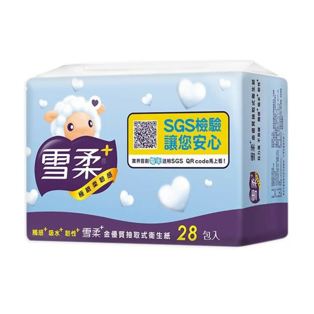 【雪柔】金優質抽取式衛生紙 100抽*28包*3串/箱