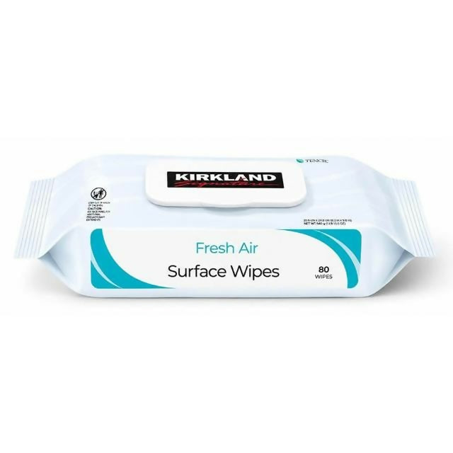 【Kirkland Signature 科克蘭】家用清潔擦拭濕巾-檸檬/清新香味隨機 80張x2包