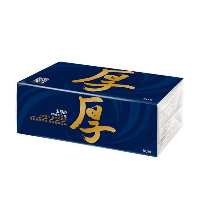 【MAY FLOWER 五月花】厚棒抽取式衛生紙 60抽x6包x1串